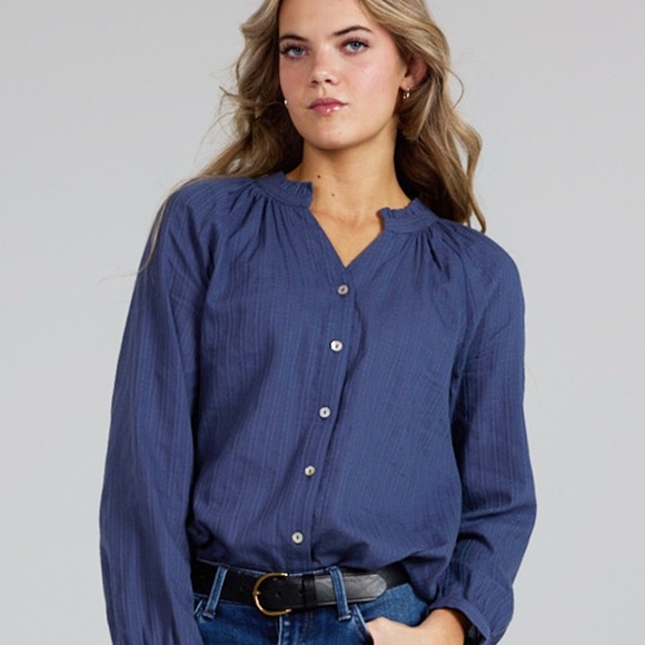 Women's Down East Tina Blouse - XL / Indigo - Picture 1 of 3